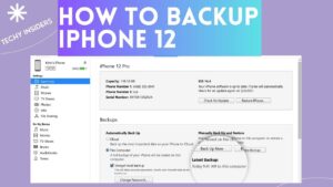 HOW TO BACKUP IPHONE 12